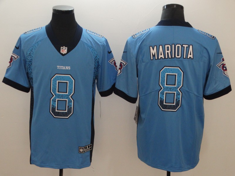 Men's Tennessee Titans Marcus Mariota #8 Blue Jersey